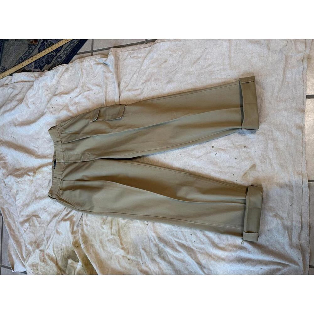 1990s Polo by Ralph Lauren Military-Inspired Cargo Khaki Chinos 33x34